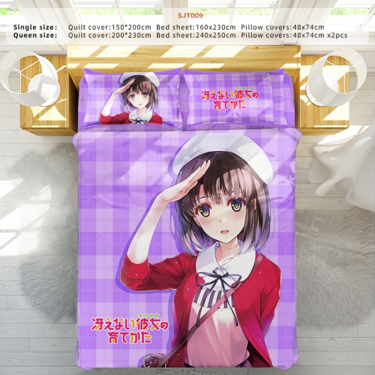 Saenai heroine no so Anime Four Piece Set 1.5-1.8 Bed 2 Pillowcases 48x74 Quilt Cover 200x230 Sheet 240x250 SJT009