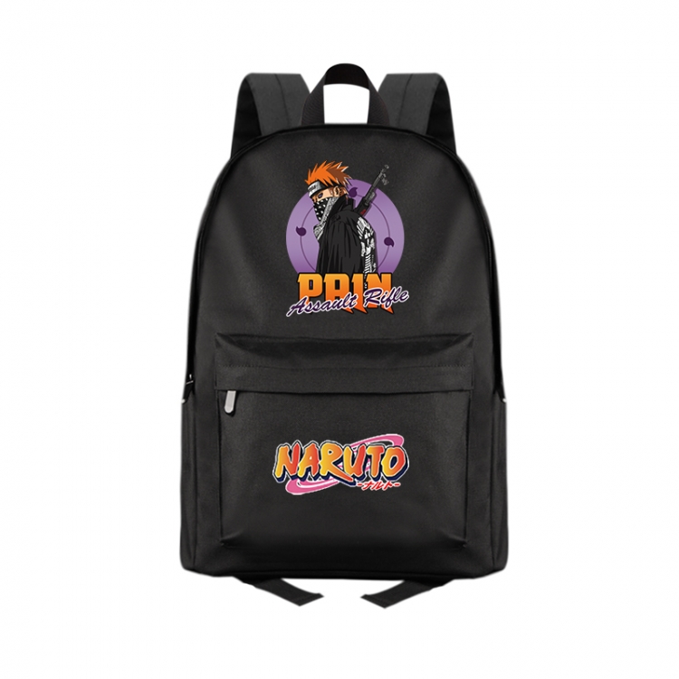 Naruto Anime Print Zipper Canvas Multifunctional Storage Bag Backpack 41X29X16cm
