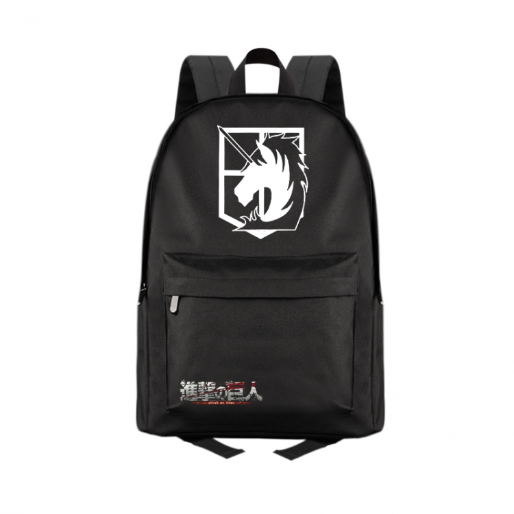 Shingeki no Kyojin Anime Print Zipper Canvas Multifunctional Storage Bag Backpack 41X29X16cm