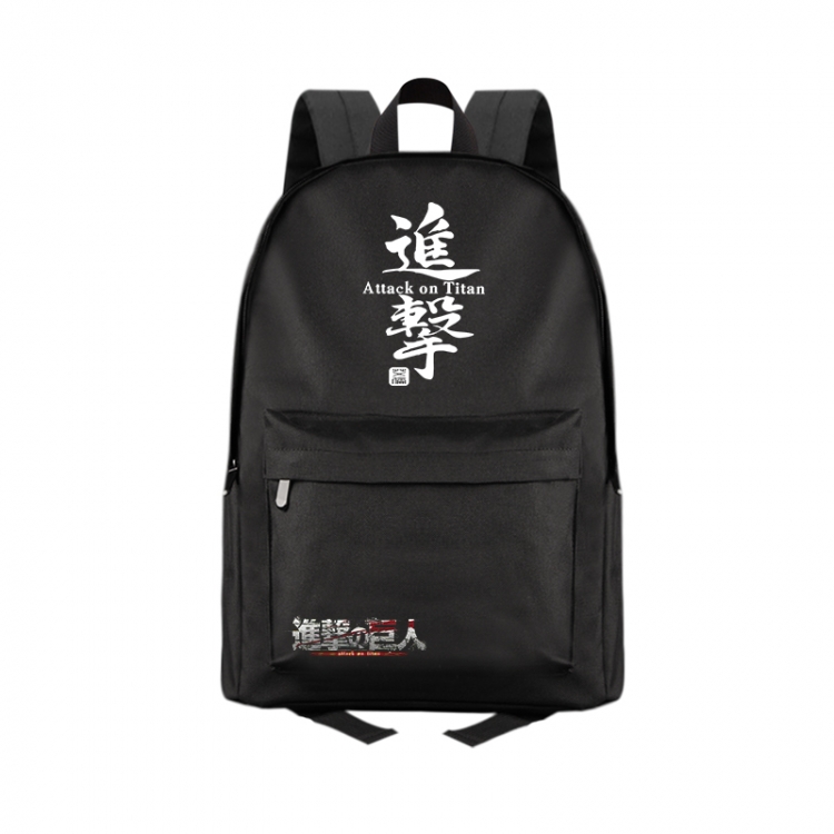 Shingeki no Kyojin Anime Print Zipper Canvas Multifunctional Storage Bag Backpack 41X29X16cm
