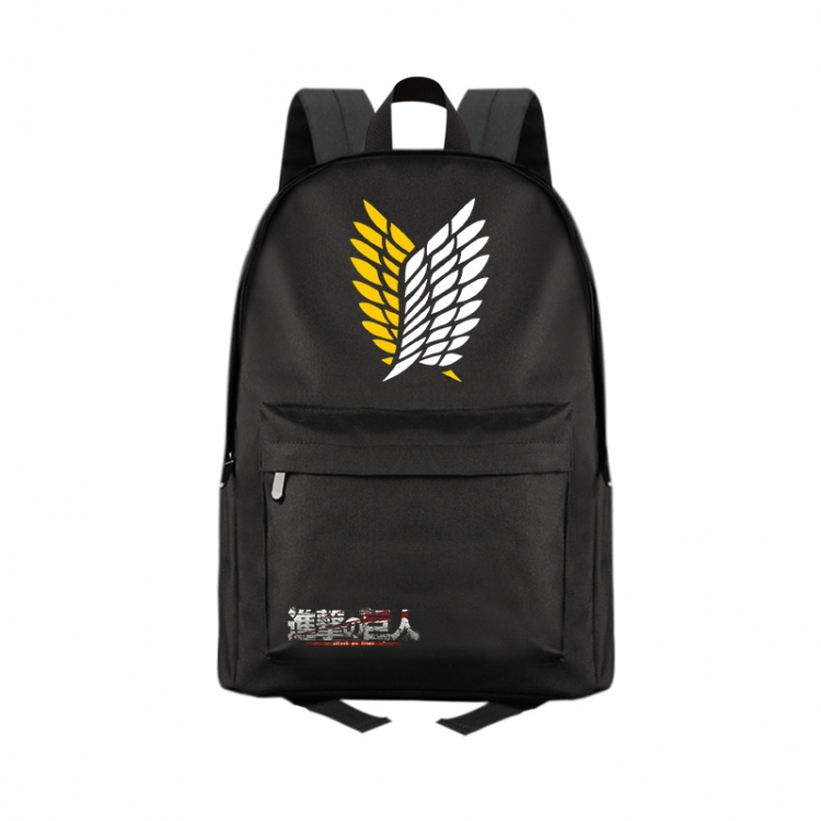 Shingeki no Kyojin Anime Print Zipper Canvas Multifunctional Storage Bag Backpack 41X29X16cm