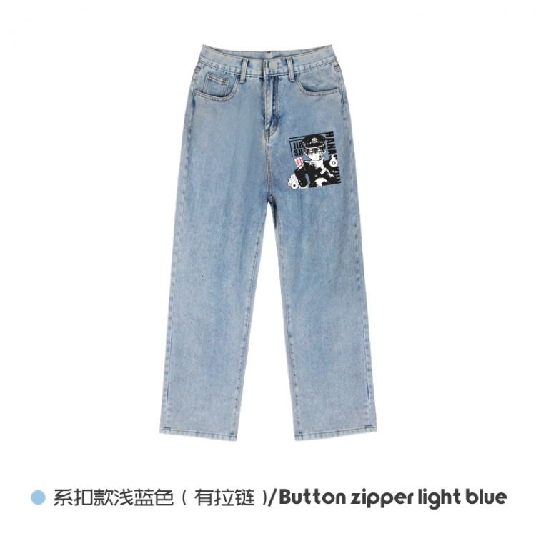 Toilet-Bound Hanako-kun  Elasticated No-Zip Denim Trousers from M to 3XL NZCK03-1