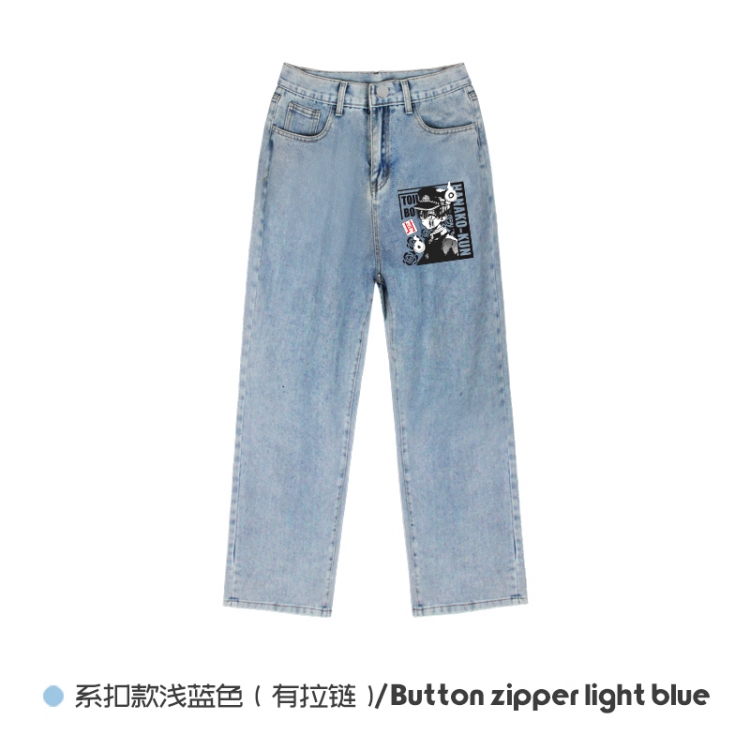 Toilet-Bound Hanako-kun  Elasticated No-Zip Denim Trousers from M to 3XL NZCK03-3