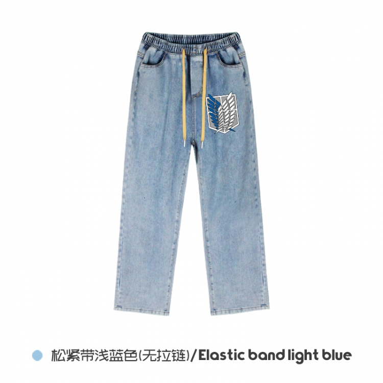 Shingeki no Kyojin Elasticated No-Zip Denim Trousers from M to 3XL  NZCK02-1
