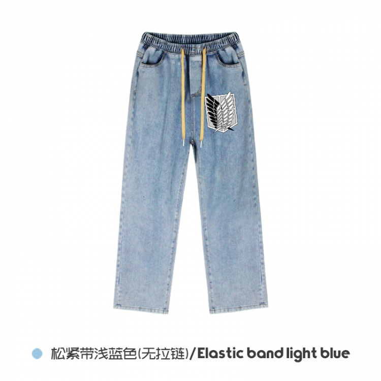 Shingeki no Kyojin Elasticated No-Zip Denim Trousers from M to 3XL  NZCK02-2