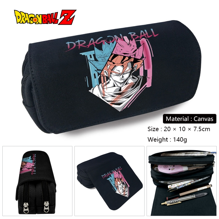 Death note Anime Multi-Function Double Zipper Canvas Cosmetic Bag Pen Case 20x10x7.5cm