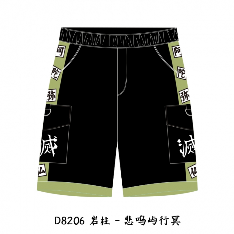 Demon Slayer Kimets Anime Print Casual Shorts Cargo Pants from M to 3XL  D8206
