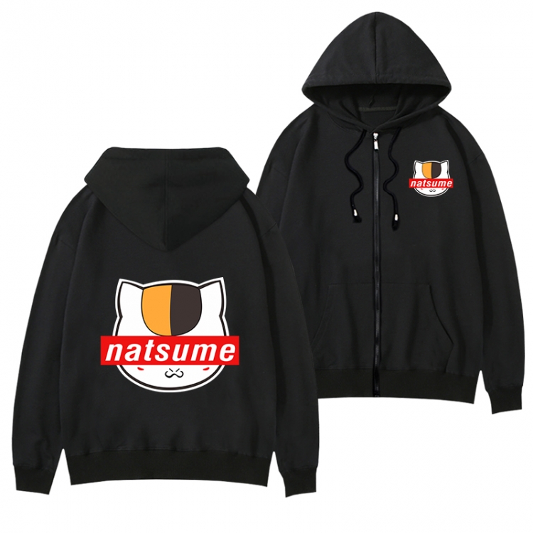 Natsume_Yuujintyou anime zipper sweater thick coat from S to 3XL