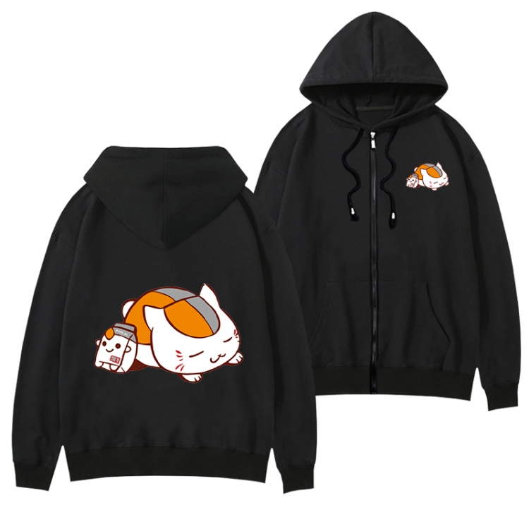 Natsume_Yuujintyou anime zipper sweater thick coat from S to 3XL