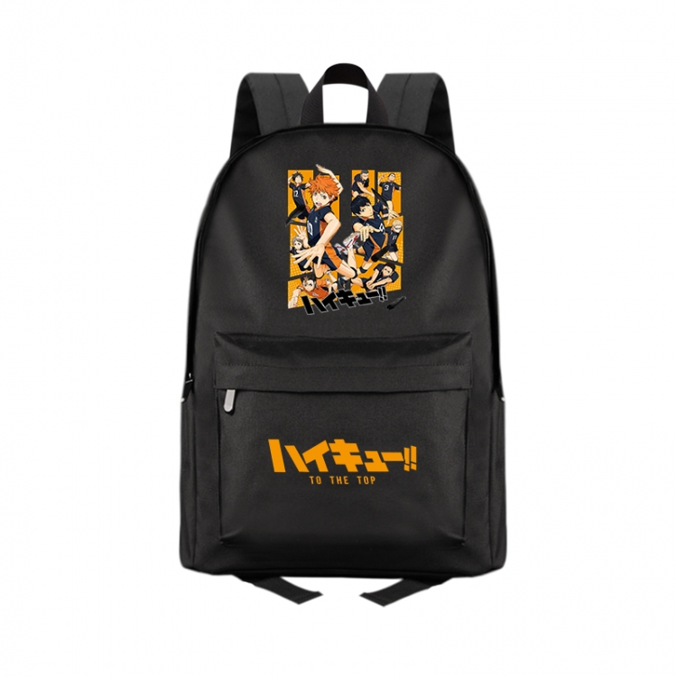 Haikyuu!! Anime Print Zipper Canvas Multifunctional Storage Bag Backpack 41X29X16cm