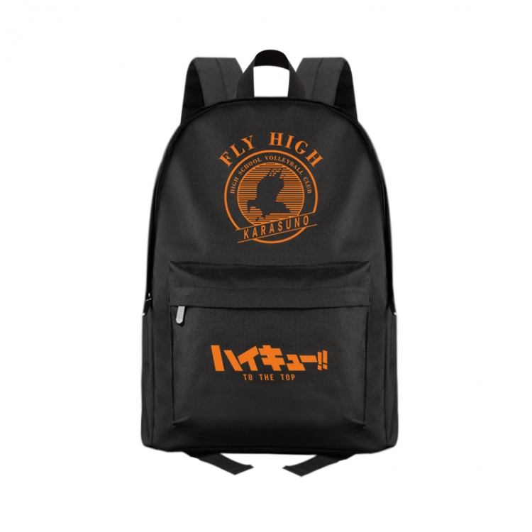 Haikyuu!! Anime Print Zipper Canvas Multifunctional Storage Bag Backpack 41X29X16cm