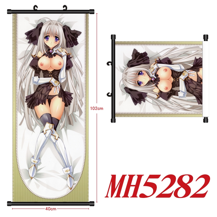 East Anime black Plastic rod Cloth painting Wall Scroll 40X102CM  MH5282