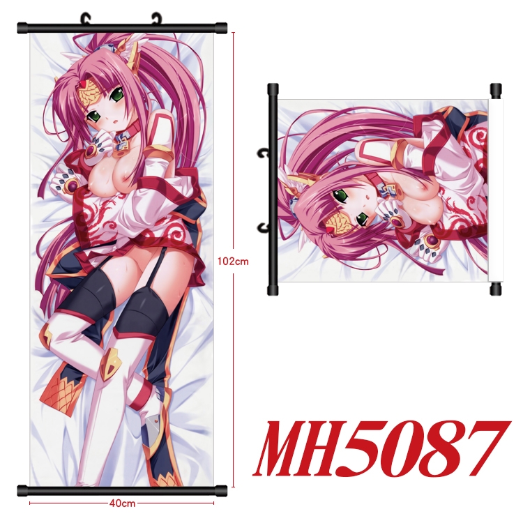 East Anime black Plastic rod Cloth painting Wall Scroll 40X102CM  MH5087