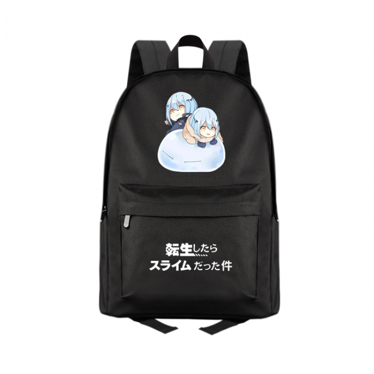 That Time I Got Slim Anime Print Zipper Canvas Multifunctional Storage Bag Backpack 41X29X16cm