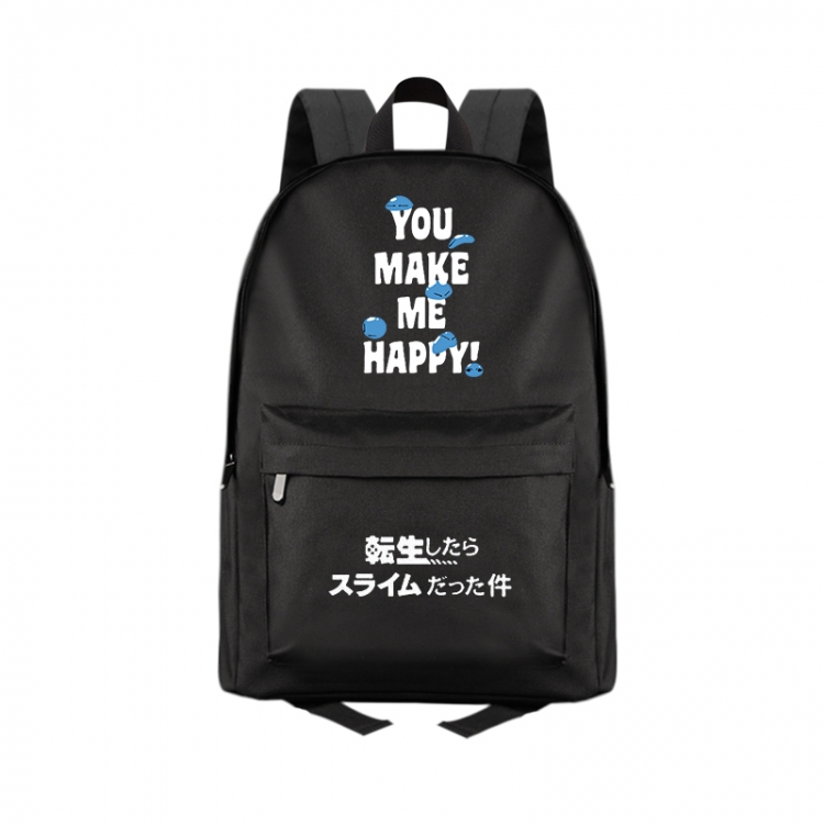 That Time I Got Slim Anime Print Zipper Canvas Multifunctional Storage Bag Backpack 41X29X16cm