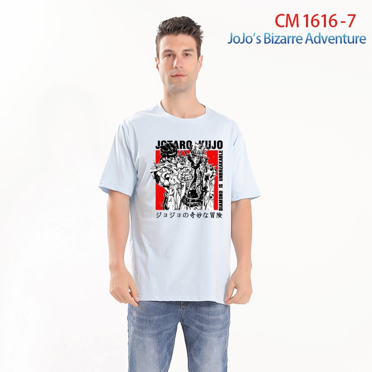 JoJos Bizarre Adventure Printed short-sleeved cotton T-shirt from S to 4XL CM-1616-7