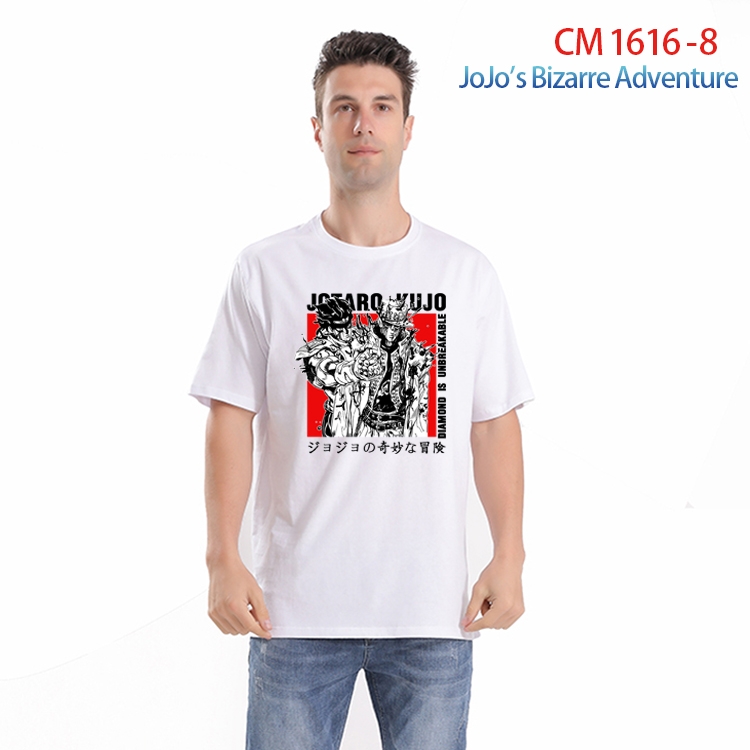 JoJos Bizarre Adventure Printed short-sleeved cotton T-shirt from S to 4XL  CM-1616-8