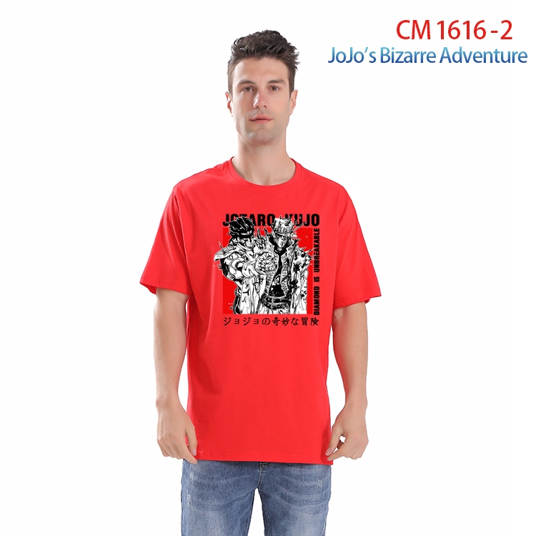 JoJos Bizarre Adventure Printed short-sleeved cotton T-shirt from S to 4XL CM-1616-2
