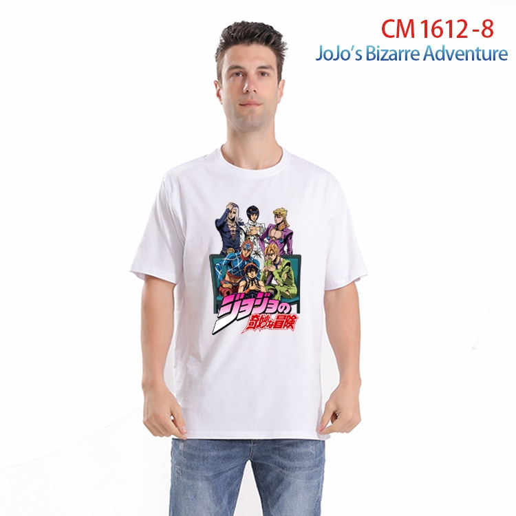 JoJos Bizarre Adventure Printed short-sleeved cotton T-shirt from S to 4XL CM-1612-8