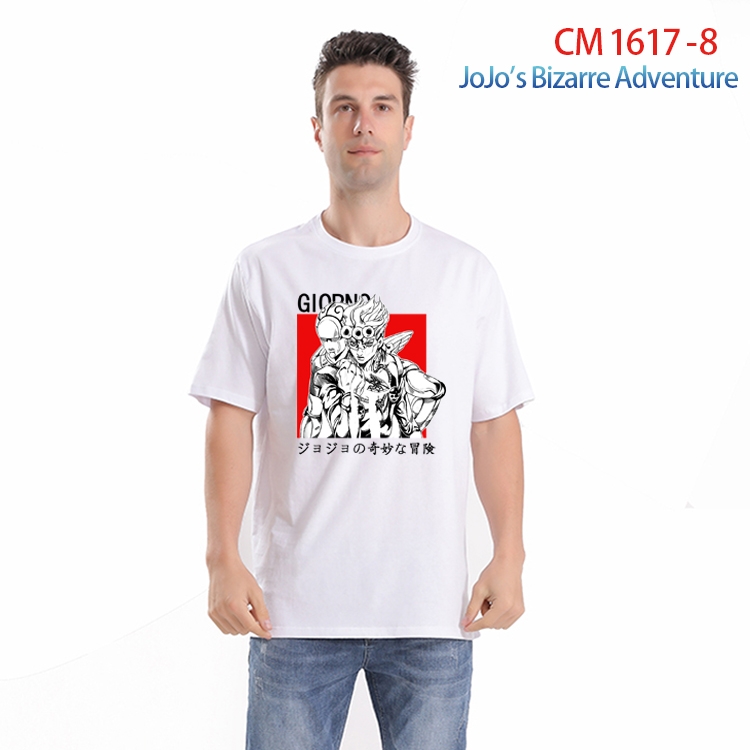 JoJos Bizarre Adventure Printed short-sleeved cotton T-shirt from S to 4XL CM-1617-8