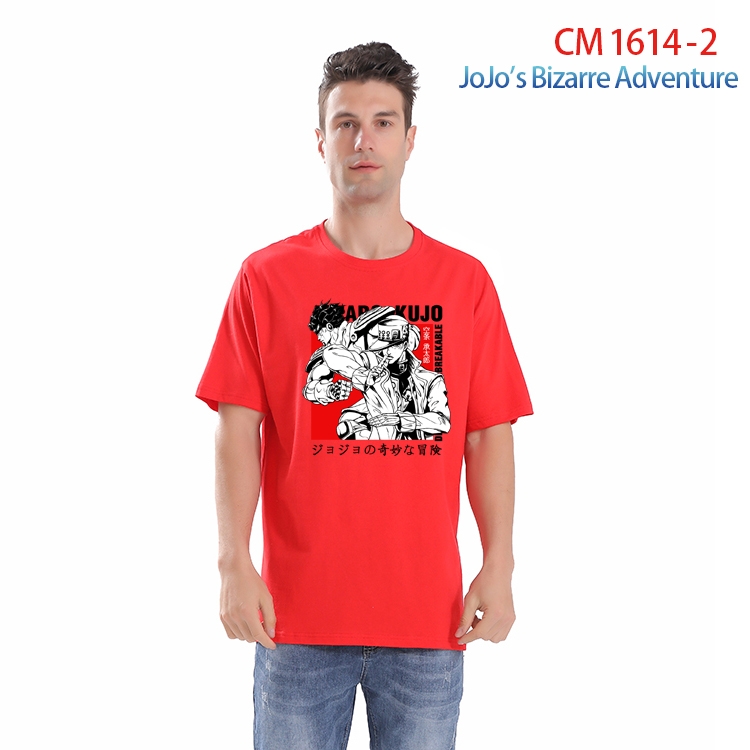 JoJos Bizarre Adventure Printed short-sleeved cotton T-shirt from S to 4XL CM-1614-2