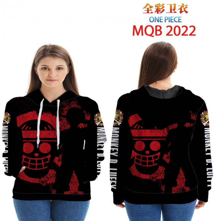 One Piece Full color hooded sweatshirt without zipper pocket from XXS to 4XL MQB 2022