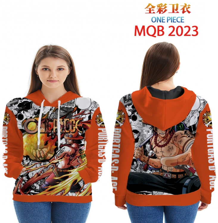 One Piece Full color hooded sweatshirt without zipper pocket from XXS to 4XL  MQB 2023