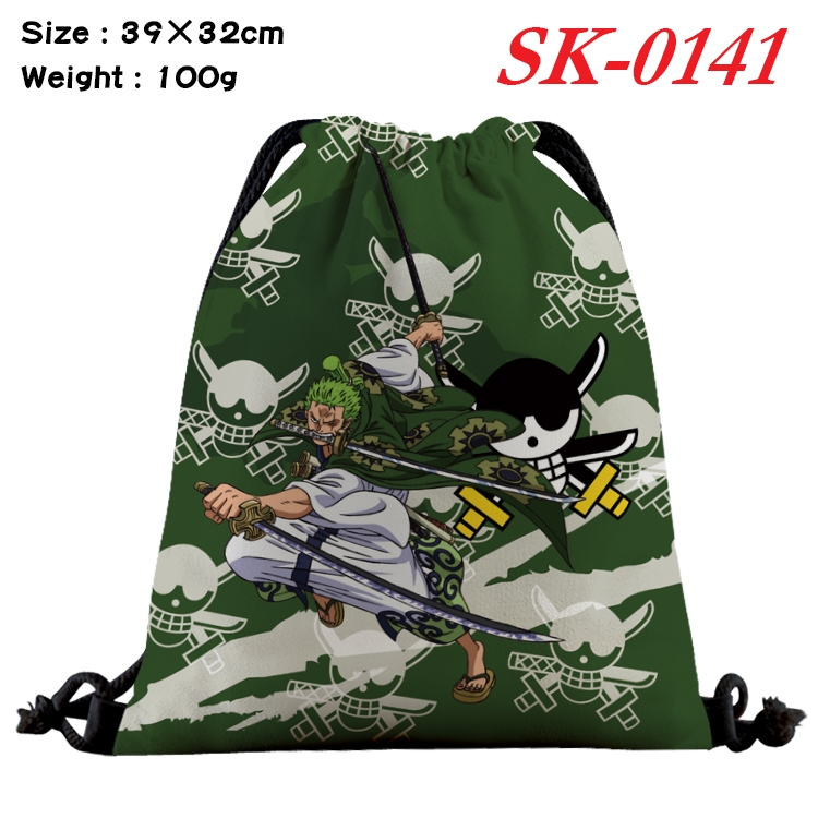 One Piece cartoon Waterproof Nylon Full Color Drawstring Pocket 39x32cm  SK-0141