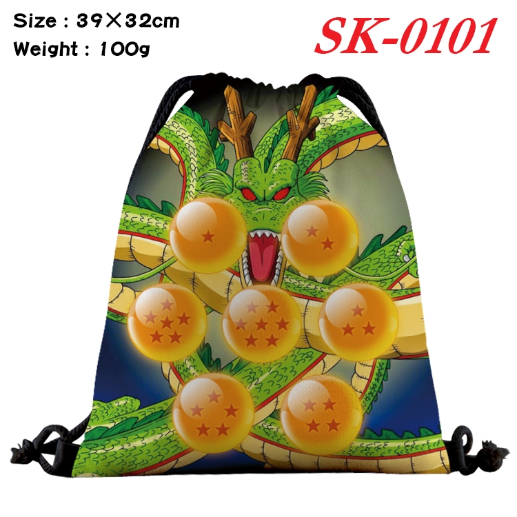 DRAGON BALL cartoon Waterproof Nylon Full Color Drawstring Pocket 39x32cm SK-0101