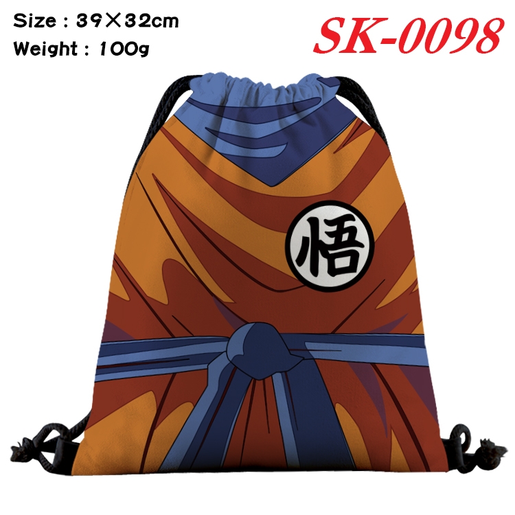 DRAGON BALL cartoon Waterproof Nylon Full Color Drawstring Pocket 39x32cm  SK-0098