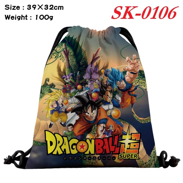 DRAGON BALL cartoon Waterproof Nylon Full Color Drawstring Pocket 39x32cm SK-0106