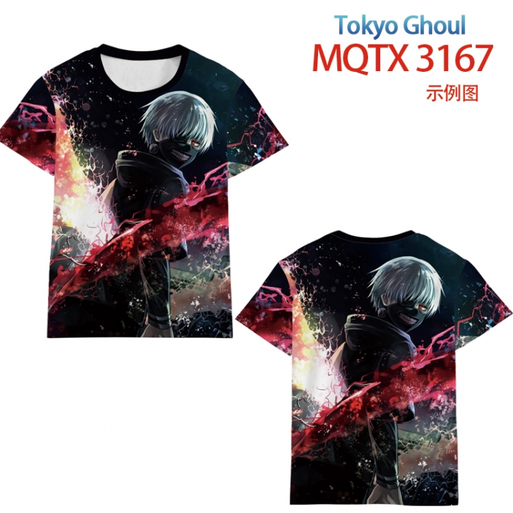 Tokyo Ghoul full color printed short-sleeved T-shirt from 2XS to 5XL MQTX 3167