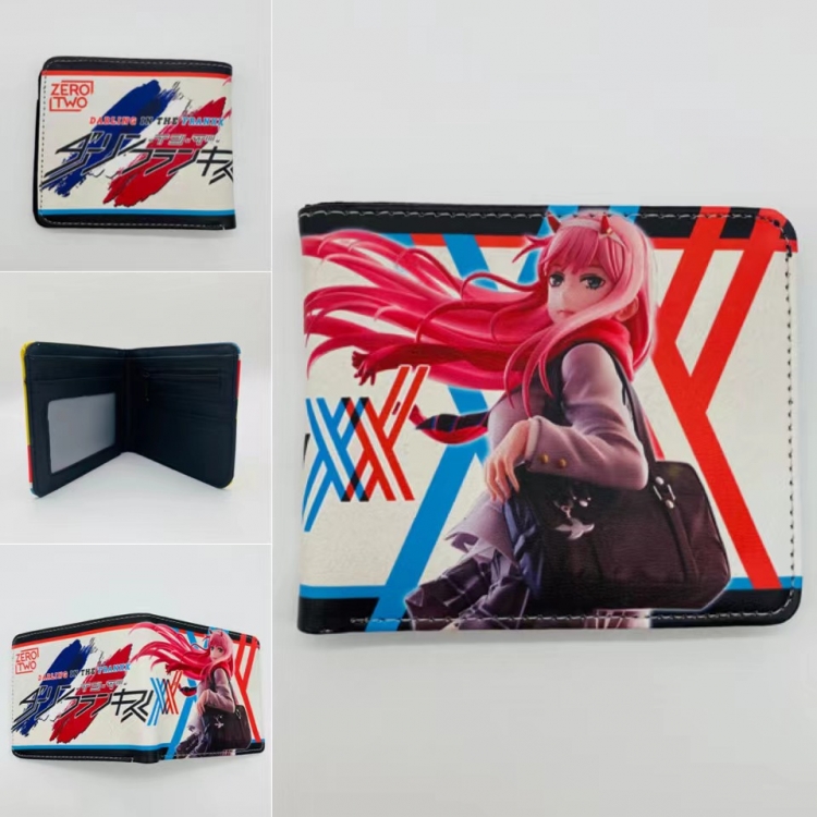 DARLING in the FRANX  Full color  Two fold short card case wallet 11X9.5CM