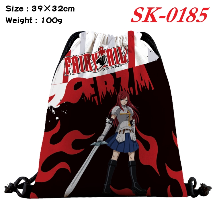 Fairy tail cartoon Waterproof Nylon Full Color Drawstring Pocket 39x32cm SK-0185