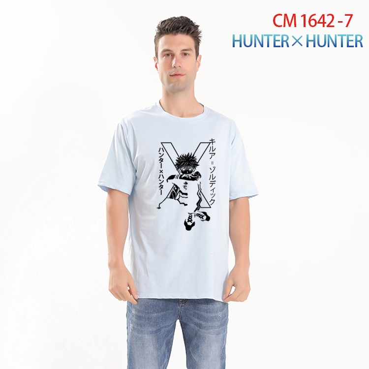 HunterXHunter Printed short-sleeved cotton T-shirt from S to 4XL CM-1642-7