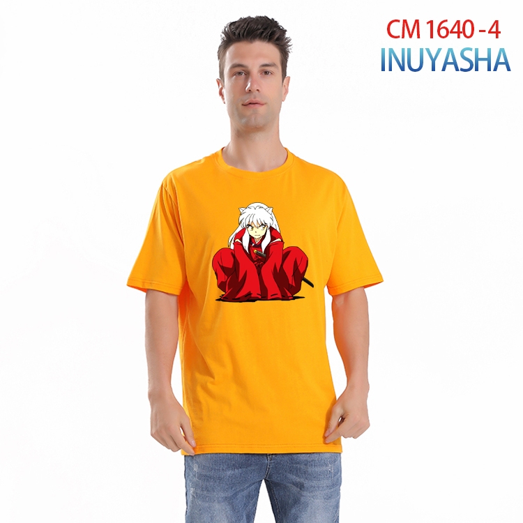 Inuyasha Printed short-sleeved cotton T-shirt from S to 4XL CM-1640-4