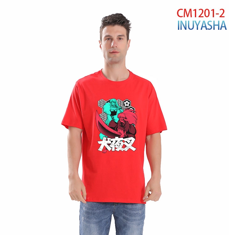 Inuyasha Printed short-sleeved cotton T-shirt from S to 4XL CM 1201 2