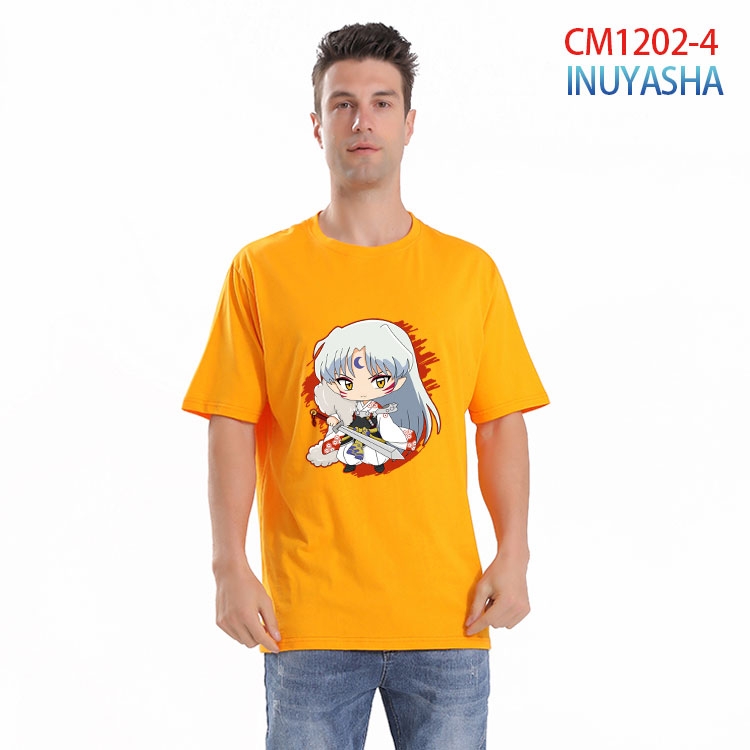 Inuyasha Printed short-sleeved cotton T-shirt from S to 4XL  CM 1202 4