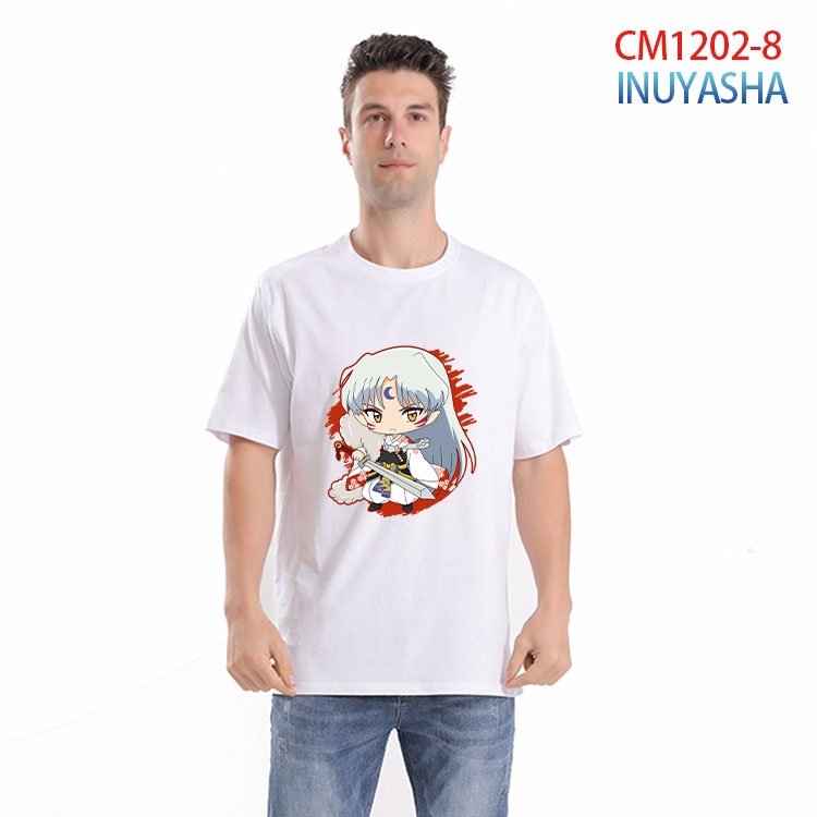 Inuyasha Printed short-sleeved cotton T-shirt from S to 4XL CM 1202 8