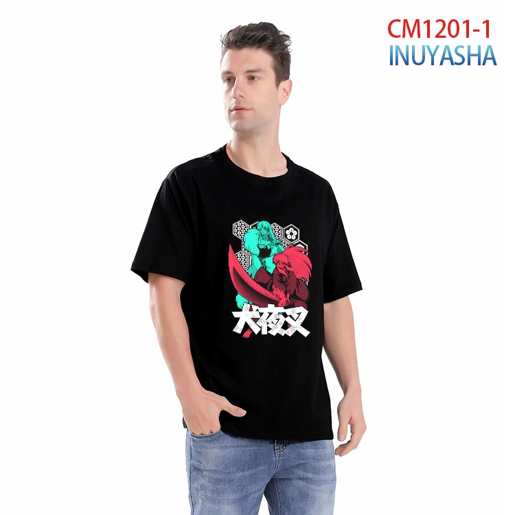 Inuyasha Printed short-sleeved cotton T-shirt from S to 4XL CM 1201 1