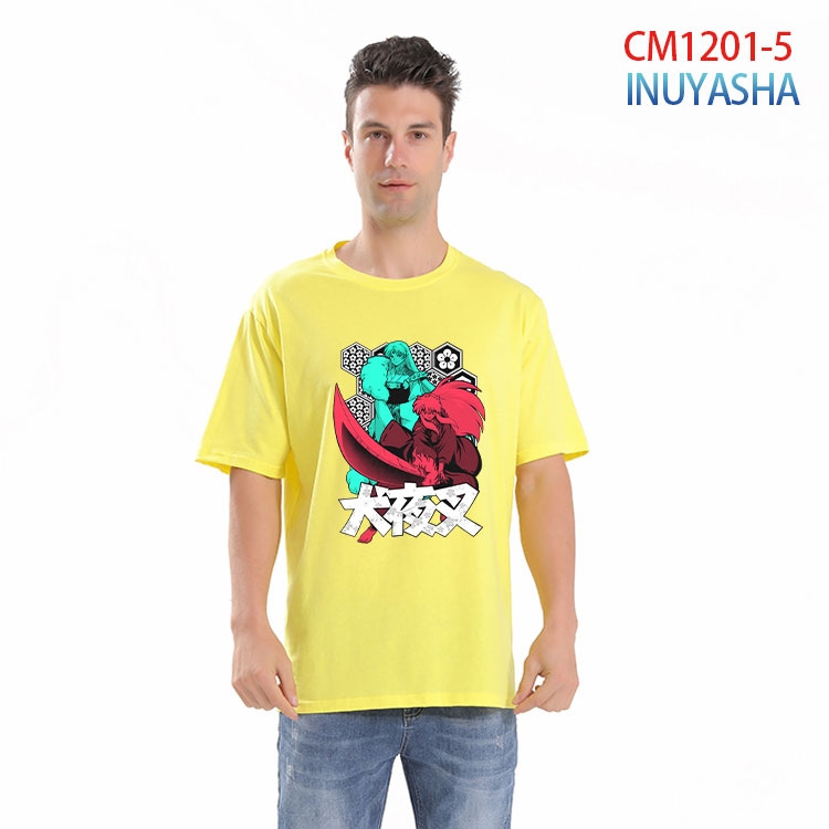 Inuyasha Printed short-sleeved cotton T-shirt from S to 4XL CM 1201 5