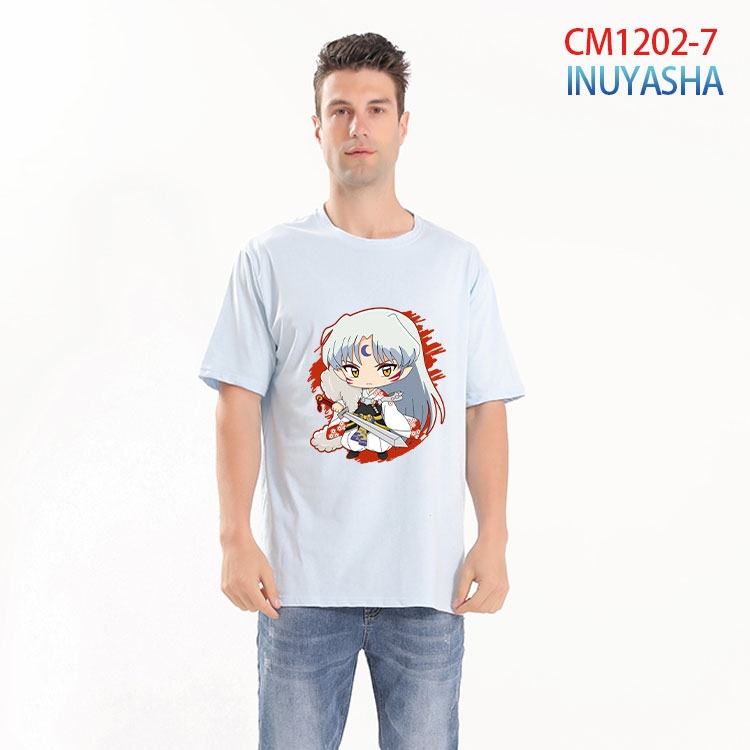 Inuyasha Printed short-sleeved cotton T-shirt from S to 4XL CM 1202 7