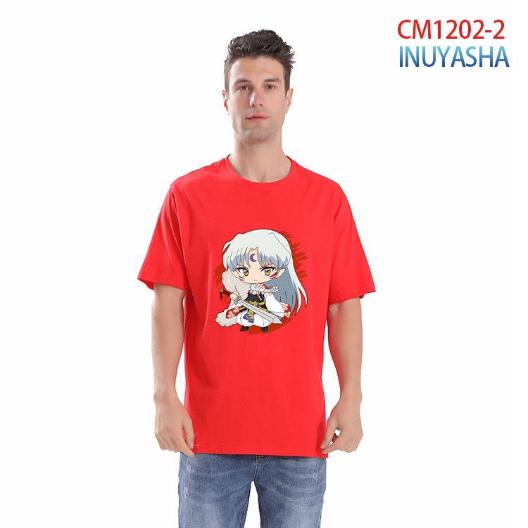 Inuyasha Printed short-sleeved cotton T-shirt from S to 4XL CM 1202 2