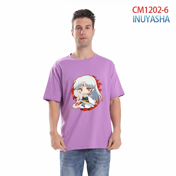 Inuyasha Printed short-sleeved cotton T-shirt from S to 4XL CM 1202 6
