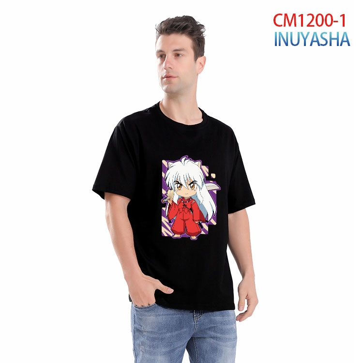 Inuyasha Printed short-sleeved cotton T-shirt from S to 4XL CM 1200 1