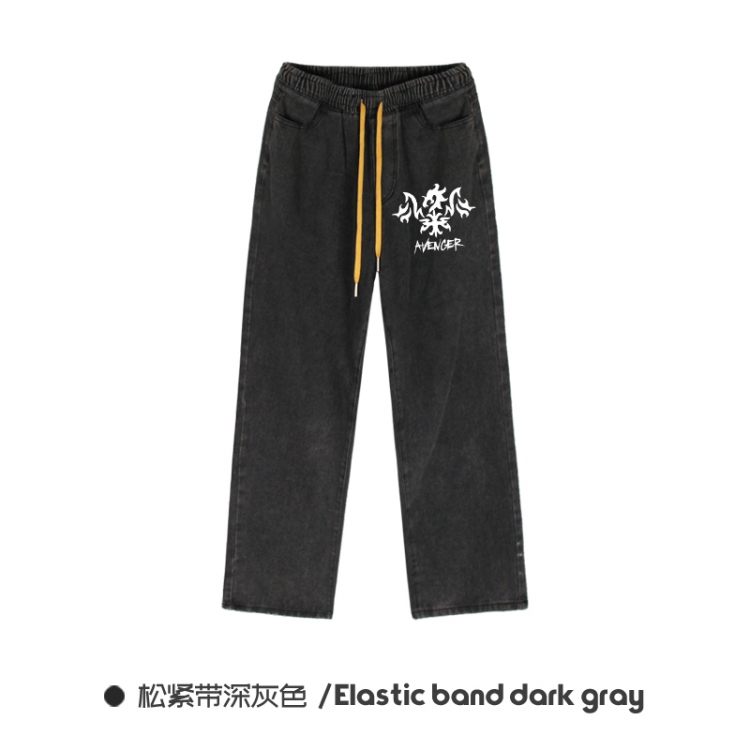 Fate stay night  Elasticated No-Zip Denim Trousers from M to 3XL  NZCK01-7