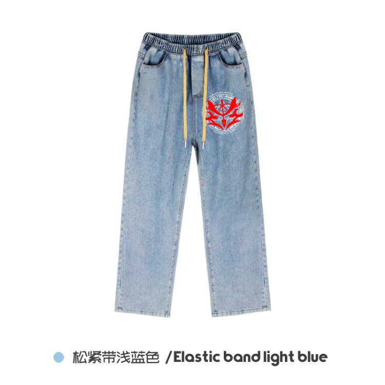 Fate stay night  Elasticated No-Zip Denim Trousers from M to 3XL  NZCK02-6