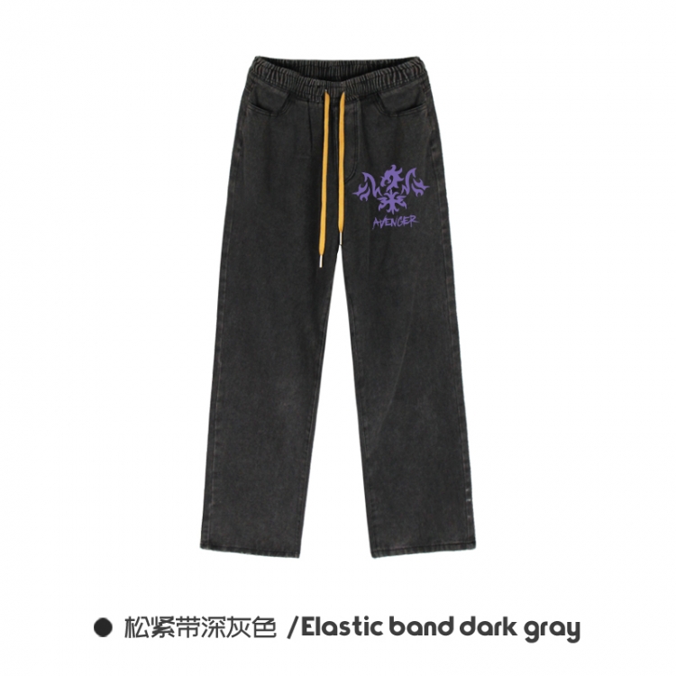 Fate stay night  Elasticated No-Zip Denim Trousers from M to 3XL  NZCK01-13