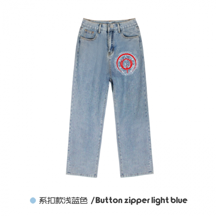 Fate stay night  Elasticated No-Zip Denim Trousers from M to 3XL NZCK03-3