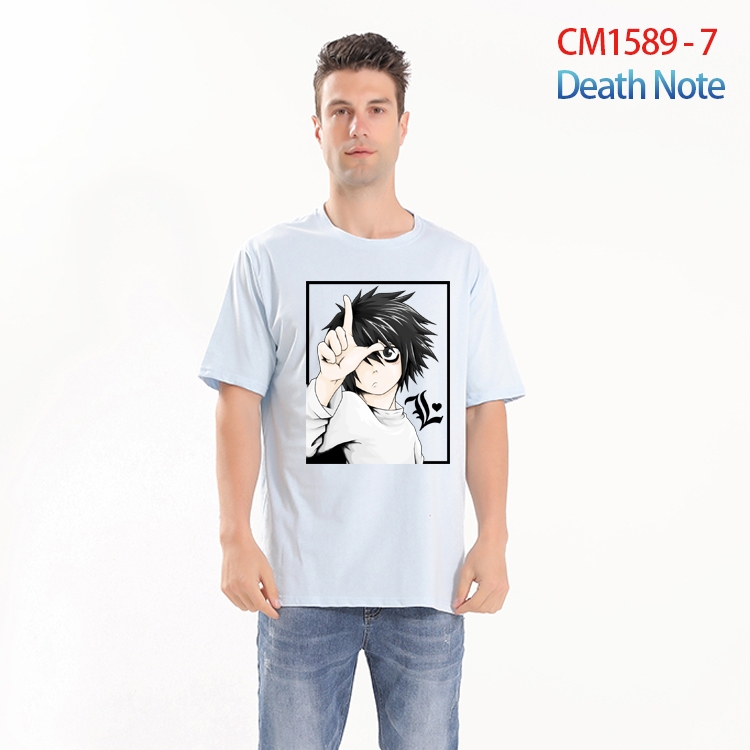 Death note Printed short-sleeved cotton T-shirt from S to 4XL  CM-1589-7